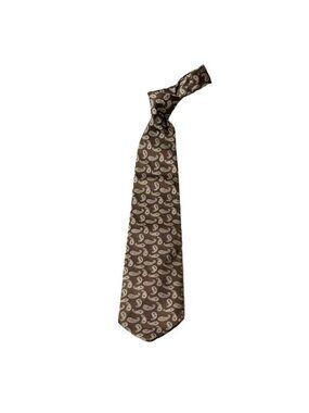 Brooks Brothers Paisley Silk Tie Brown